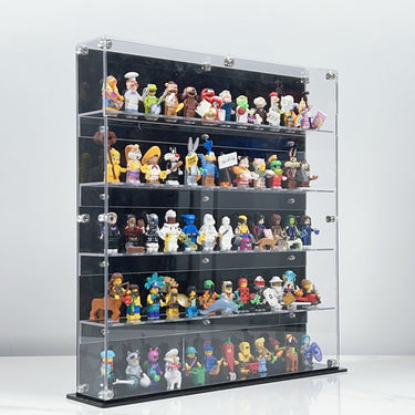 Premium 5-Tier Wall Mounted Display Cases for Lego Minifigures - 12 Minifigures Wide